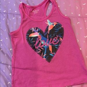 Children’s Place Pink Heart Tank Top